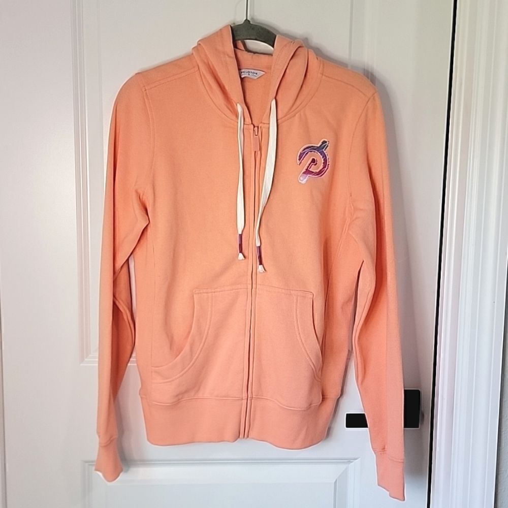 Peloton Ultimate Peach Lightweight Athletic Zip Hooded Jacket - Size Small